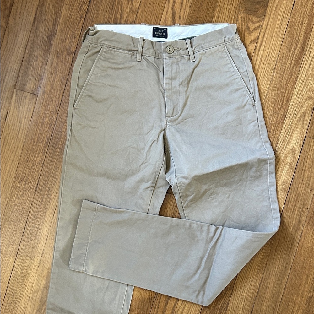 JCrew Men's Tan Chino Pants - Classic Straight Fit